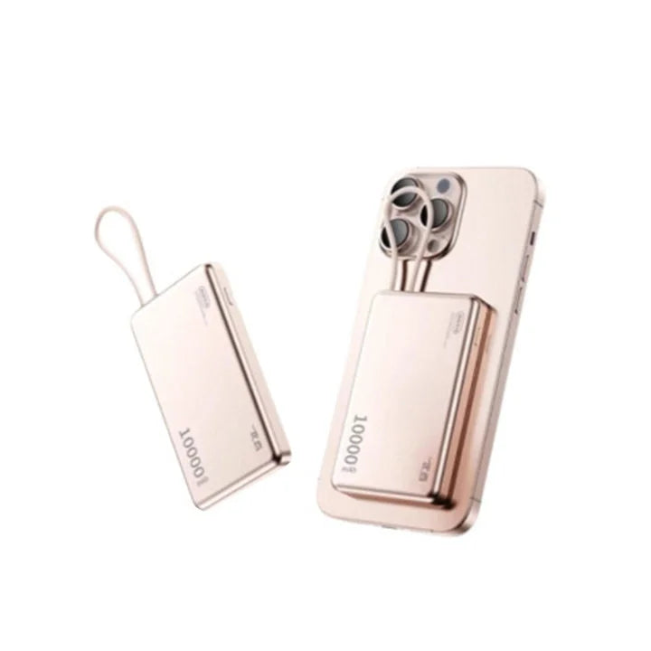 New 20000mAh Large Capacity Fast Charging Power Bank Genuine with built-in Cable Ultra-thin Compact Portable Carried on Airplane