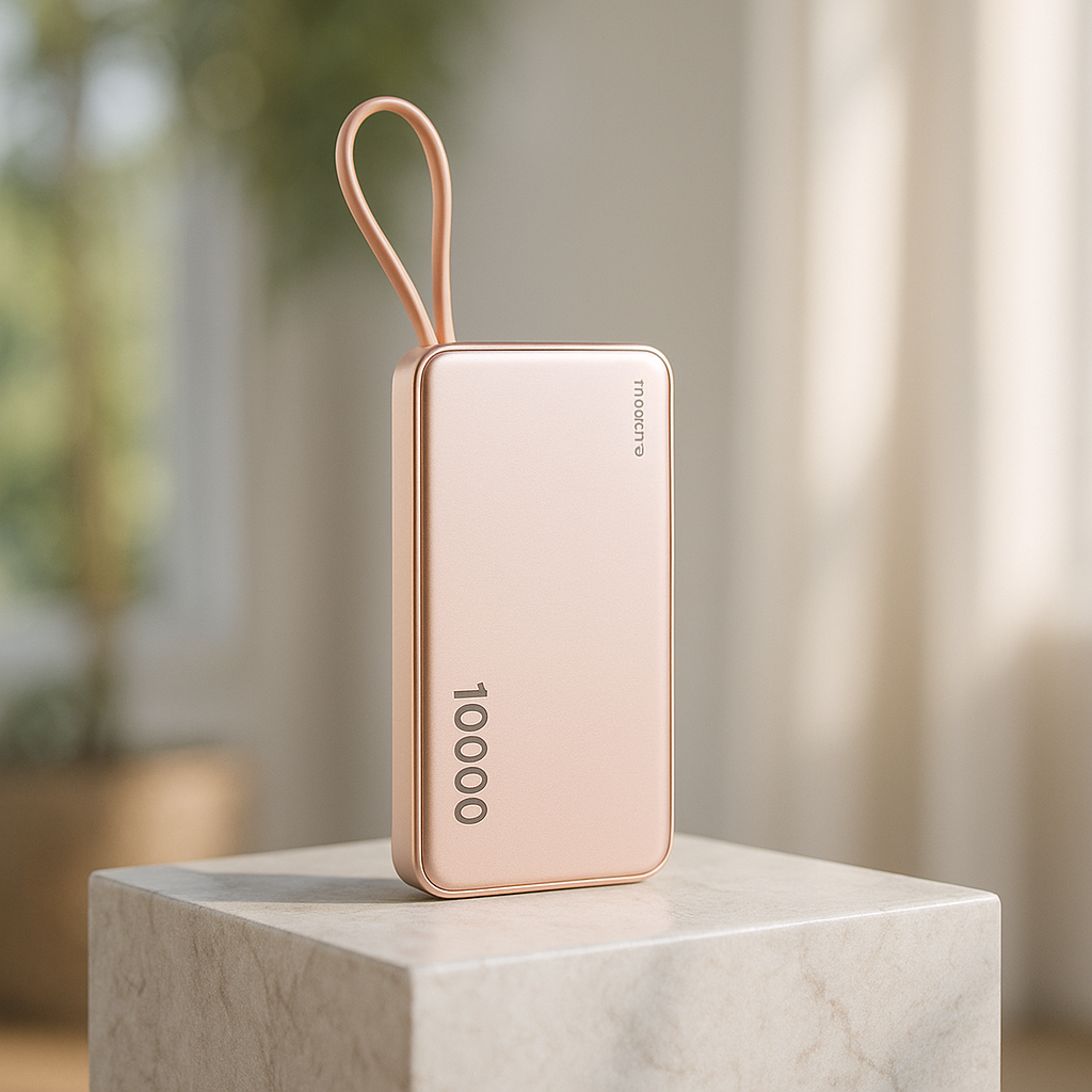 नया 20000mAh बड़ी क्षमता वाला फास्ट चार्जिंग पावर बैंक असली बिल्ट-इन केबल के साथ अल्ट्रा-थिन कॉम्पैक्ट हवाई जहाज के लिए उपयुक्त