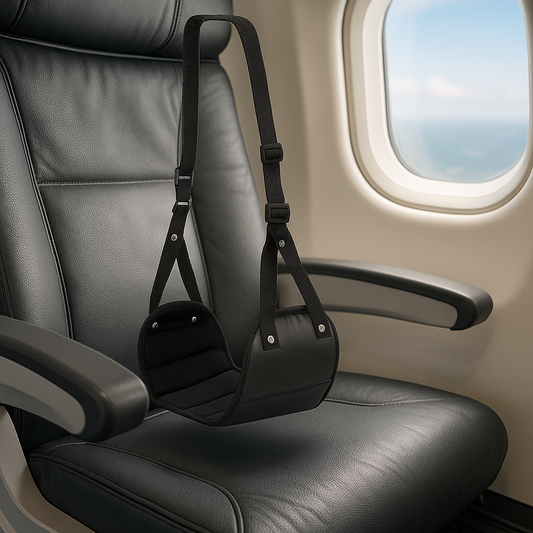 Portable Footrest Hammock for Travel, Airplane Foot Rest for Travelers, Plane Train, Coach Foot Hanger, Hammocks Rests Feet Leg