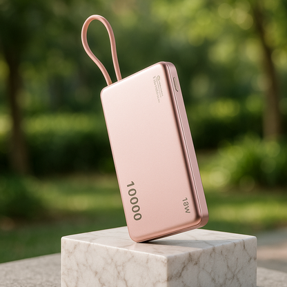 नया 20000mAh बड़ी क्षमता वाला फास्ट चार्जिंग पावर बैंक असली बिल्ट-इन केबल के साथ अल्ट्रा-थिन कॉम्पैक्ट हवाई जहाज के लिए उपयुक्त